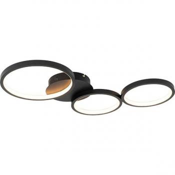 Plafón LED regulable 3 niveles diseño negro - PANDE