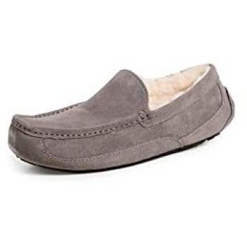 UGG Ascot Men's Suede Slipper - Grey - Size 12 US / 45.5 EU / UK11