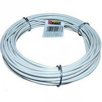 Wurko - Alambre Forrado Blanco 2,5 mm, Rollo 15 Metros