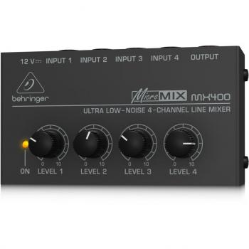 Behringer MICROMIX MX400 Mezclador de línea de 4 canales de ruido ultra bajo
