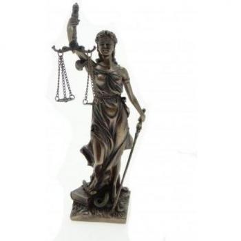 Justitia Veronese - Escultura de dioses romanos, 21 cm, bronce
