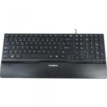 Mooster Mooskey Mk56 - Teclado multimedia con USB, color negro