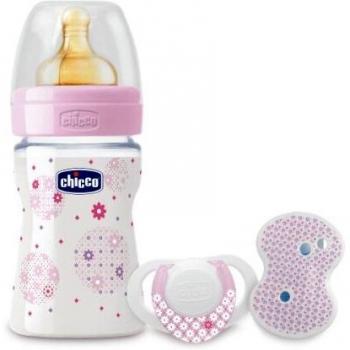 Chicco 00070740020000 - Set de regalo con tetina de caucho, 0% BPA, color rosa