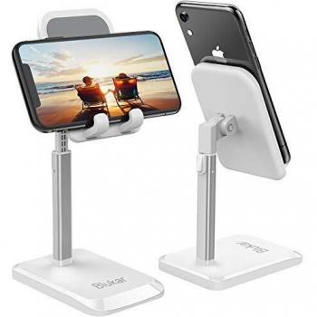 Blukar Soporte Móvil, Ajustable Soporte Teléfono Mesa Portátil con Almohadilla de Silicona Antideslizante Soporte Dock Base Ideal para Teléfono Móvil Phone, Android y Tablet
