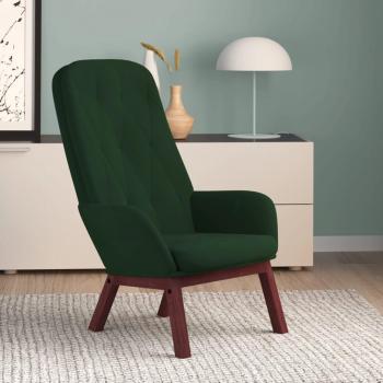 Poltrona Relax de Terciopelo Verde Oscuro