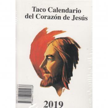 Calendario Taco Pared Sagrado Corazón 2019