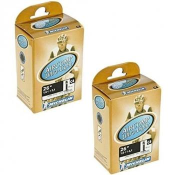 2 x 26 Michelin Aircomp Chambre à air Ultra légère-Valve Presta C4 Ultra léger