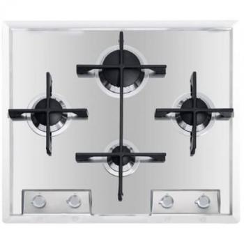 Piano de Cocina a Gas Foster Veronika 60 cm - 4 Fuegos - Acero Inoxidable Satinado - Rejillas de Hierro Fundido - Dimensiones 59 x 50 cm
