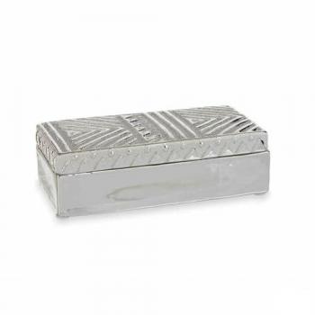 Caja-Joyero Cerámica Plateado 10,2x6,3x20,5cm (6 Unidades)
