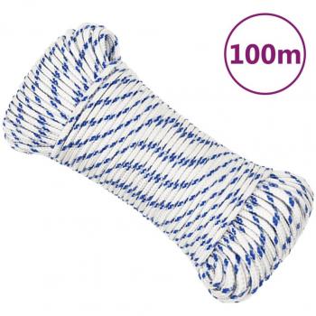 Cuerda de barco polipropileno blanco 4 mm 100 m