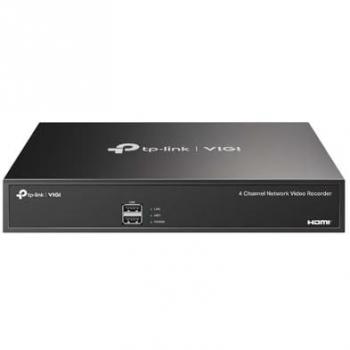 Grabador de vídeo en red TP-Link VIGI NVR1004H, 4 canales, salida HDMI 4K, H.265+, hasta 10 TB, detección inteligente, mando a distancia