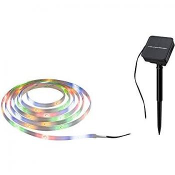 Tira LED Solar Paulmann 3m con Sensor de Crepúsculo, IP44, 0.3W, 16 LEDs/m, RGB