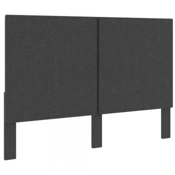Cama de cabecero Tela gris oscuro 180x200 cm