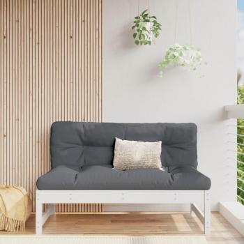 Sofá central de madera maciza de pino blanco 120x80 cm