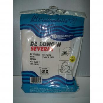 q12 - Lote de 10 bolsas Filtro para de Longhi Orbit 1200 W XTD 3095e-xta 3080e/Severin 1400 W 7928