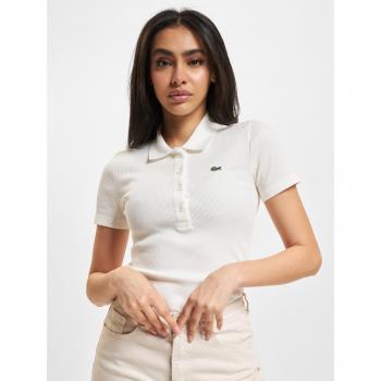 Polo de mujer ajustado Lacoste 100% algodón canalé