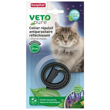 Collar Antiparasitario Reflectante con Extracto de Margosa para Gatos Beaphar