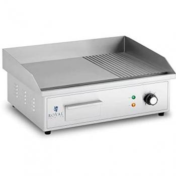 Plancha Eléctrica Fry-Top Inox 548 x 350 mm - Lisa y Ondulada - 3000 W
