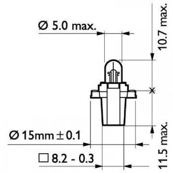 Bombilla incandescente para iluminación de instrumentos Philips 13597CP