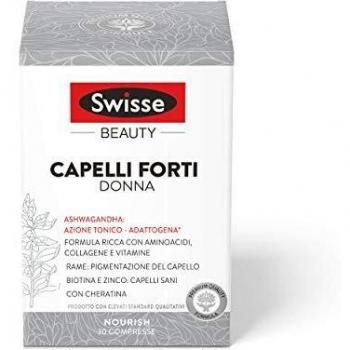 Swisse Capelli Fuertes Mujer - Suplemento de Colágeno y Vitaminas 30 Compresas