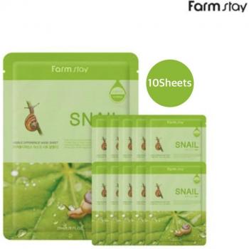 Farm Stay Snail Visible Difference Sheet Mask Pack - 10 Sheets, 23ml Each