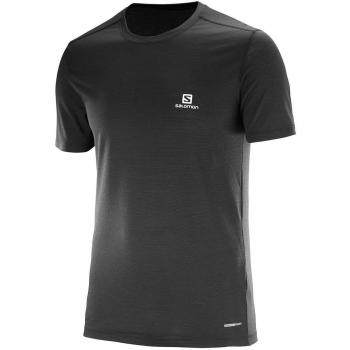 Salomon X Wool SS M Camiseta de Manga Corta, Hombre, Negro