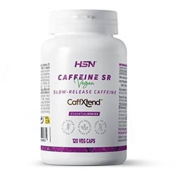 Caféina de Liberación Prolongada HSN (400mg CaffXtend®) - 120 Cápsulas Veganas, Efecto Prolongado hasta 12 Horas, No-GMO, Sin Gluten