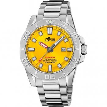 Lotus Men's Diver Watch 18926/1 Yellow Silver