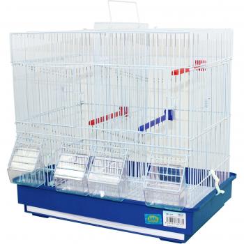 Jaula metálica de criar pájaros con comedero Gris 42.5*29.5*40CM