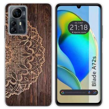 Funda de Silicona para Zte Blade A72s con Diseño de Madera 06 y Dibujos