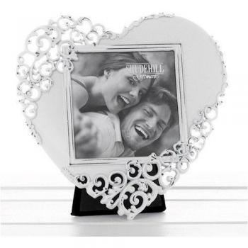 Whitewash Lace Frame Heart by Ruby Thursday