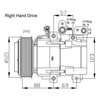Compresor de aire acondicionado GENUINO NRF 32443G, tipo: compresor, características: compatible con sistemas de aire acondicionado, número de pieza NRF 32443G