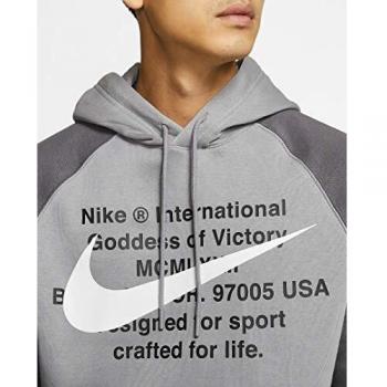 NIKE M NSW Swoosh Hoodie Po BB Sudadera, Hombre, Particle Grey/Iron Grey/