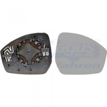 15- glass of rear view mirror with plastic holder convex heated R