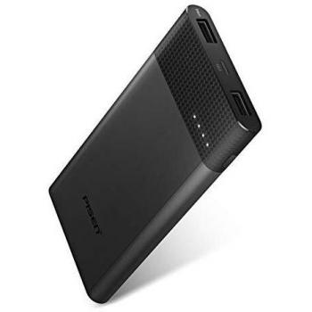 PISEN - Batería externa 2S de 10 000 mAh, 2 salidas USB tipo C, batería portátil, salidas USB 2, ahorra tiempo, compatible con teléfonos móviles