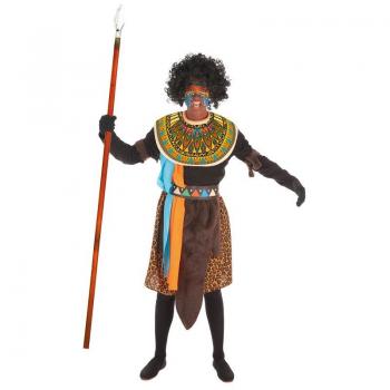 Disfraz de Africano para hombre - BB Carnival-Disfraz para Adultos Africano (4 Piezas)