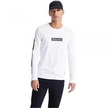 Superdry Surplus Goods LS Top Camisa Manga Larga, Blanco