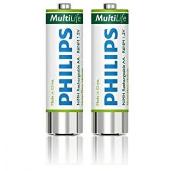 Baterías Recargables NiMH Philips LFH0153 para Diktáfonos (1,2 V, 1.600 mAh) - Paquete de 2 Unidades