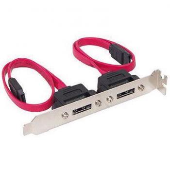 Value SATA 3.0 Gbit/s Slot Bracket, 2 Ports 0.5m - Adaptador para cable (2 Ports 0.5m, 0,5 mm)