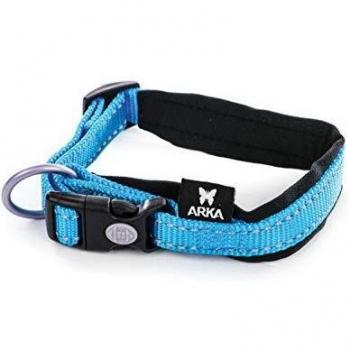 Collar de perro ajustable de nylon Martin Sellier Neo+ azul 1,5 x 30 a 35 cm