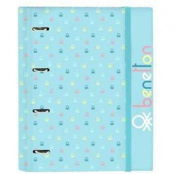Carpebloc A4 Candy con 100 hojas y 4 anillas de colores Benetton