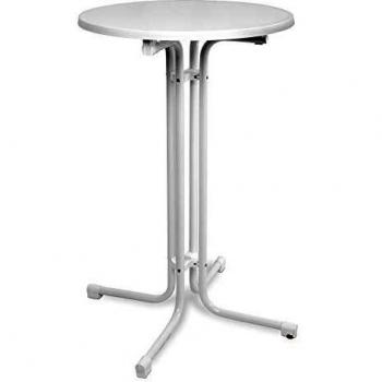 Mesa de Bar Alta Plegable Sylt - Redonda Ø 70 cm - Nivelable, Resistente al Calor y Calidad Gastronómica para Exterior