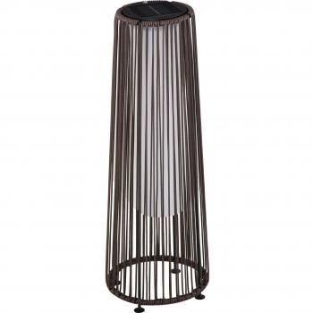 Outsunny Lámpara de Pie de Mimbre Ratán Solar con LED 0,8 W Ø21,5x61 cm Marrón