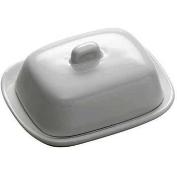 Maxwell & Williams White Basics Mantequera con Tapa, Porcelana, Butter Dish