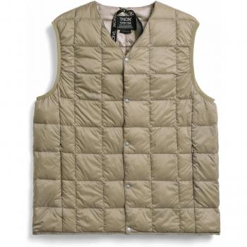 Basic V-Neck Buttoned Inner Down Vest Taion