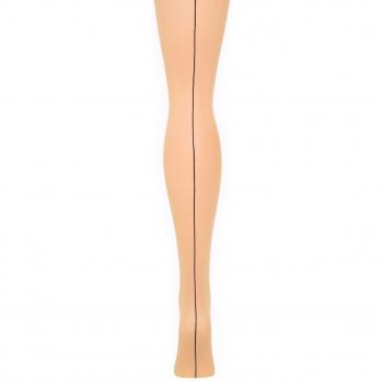Wolford Individual 10 costura trasera medias Sahara/Black L
