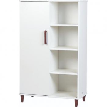 Bambino White Single Cupboard Door Storage Unit with 4 Compartments