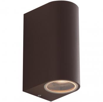 Lámpara de jardín One Corten 15,1 cm - Aplique de exterior Up Down de aluminio Corten IP54, GU10