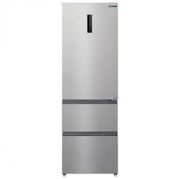 Frigorífico Combi Infinito Metal No Frost 401L, 190cm, Eficiencia Energética Clase E, Tecnología Inverter, Enfriamiento Rápido, Congelación Rápida, Puerta Reversible