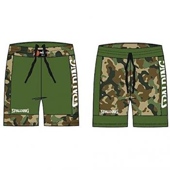 Pantalones Cortos Reversibles de Baloncesto Spalding Camuflaje para Hombre